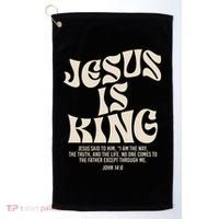 Jesus Is King Bible Verse John 146 Christian God Religious Golf Towel thumb 0