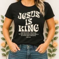 Jesus Is King Bible Verse John 146 Christian God Religious Women's T-Shirt thumb 2