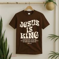 Jesus Is King Bible Verse John 146 Christian God Religious T-Shirt thumb 2