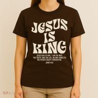 Jesus Is King Bible Verse John 146 Christian God Religious T-Shirt thumb 4
