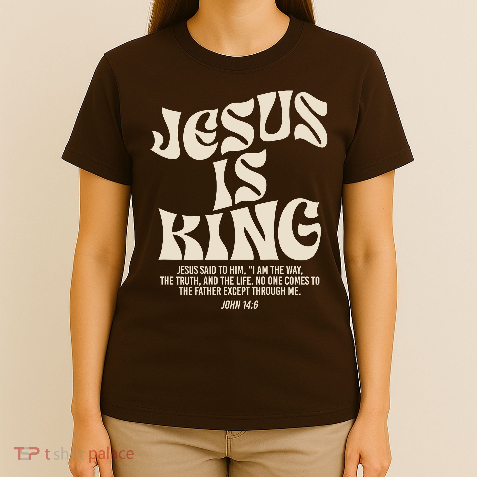 Jesus Is King Bible Verse John 146 Christian God Religious T-Shirt