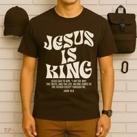 Jesus Is King Bible Verse John 146 Christian God Religious T-Shirt thumb 6