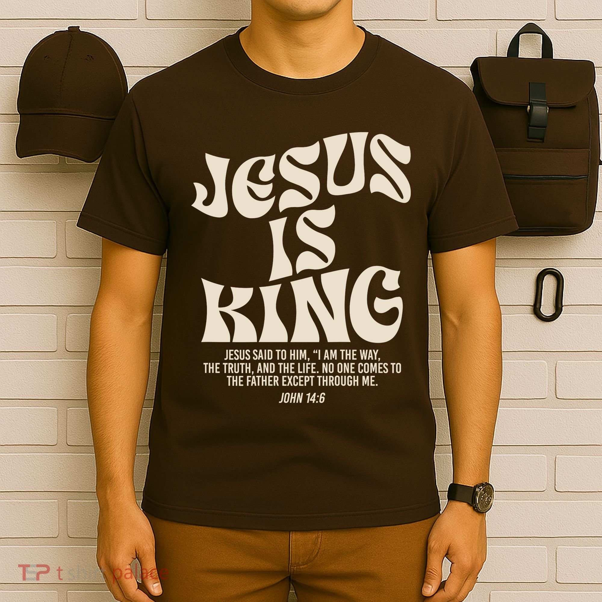Jesus Is King Bible Verse John 146 Christian God Religious T-Shirt