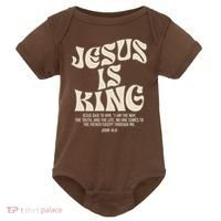 Jesus Is King Bible Verse John 146 Christian God Religious Baby Bodysuit thumb 0