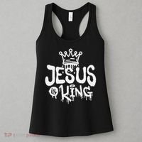 Jesus Is King Faith Religion Christian Spirituality Women's Tank Top thumb 3