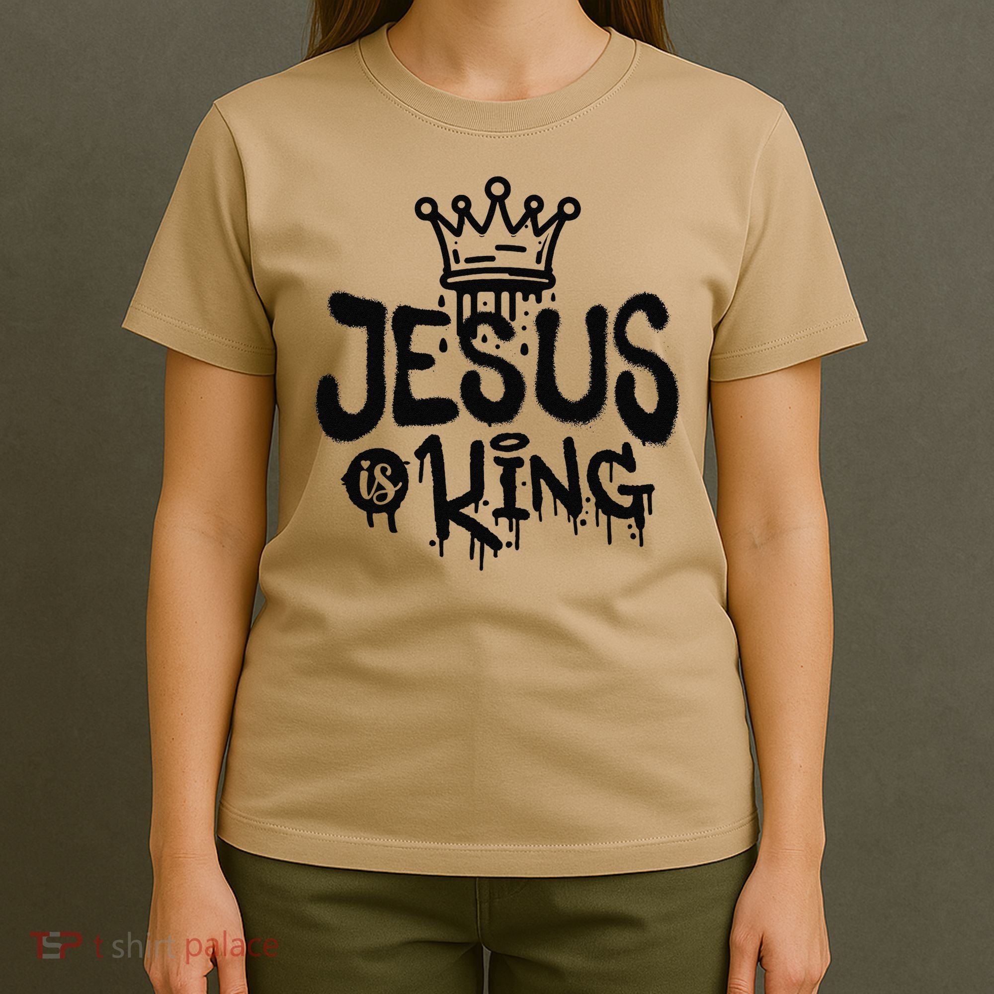 Jesus Is King Faith Religion Christian Spirituality T-Shirt