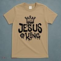 Jesus Is King Faith Religion Christian Spirituality T-Shirt thumb 5