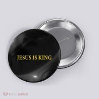 Jesus Is King Christian Button thumb 0