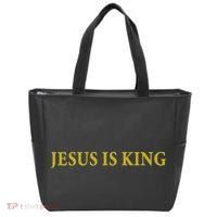 Jesus Is King Christian Tote Bag thumb 0