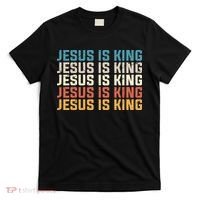Jesus Is King Vintage Christian Church T-Shirt thumb 0