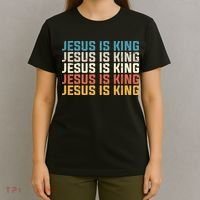 Jesus Is King Vintage Christian Church T-Shirt thumb 4