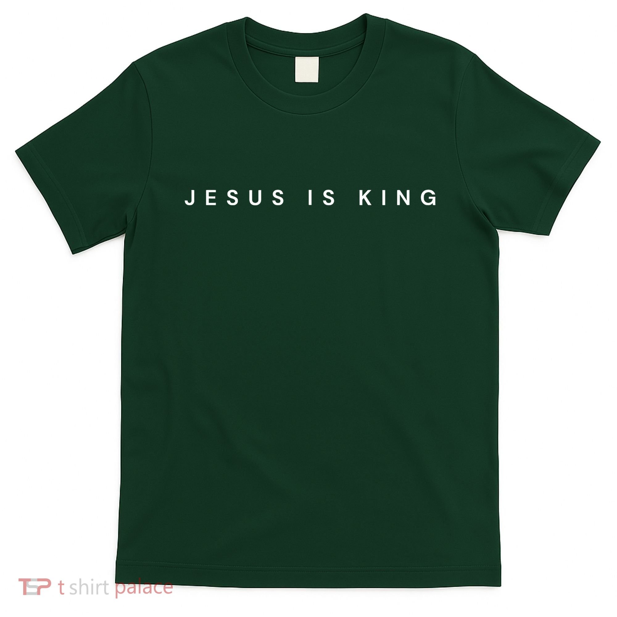 Jesus Is King Subtle Christian Minimalist Religious T-Shirt