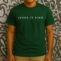 Jesus Is King Subtle Christian Minimalist Religious T-Shirt thumb 3