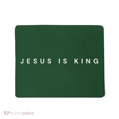 Jesus Is King Subtle Christian Minimalist Religious Mousepad