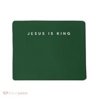 Jesus Is King Subtle Christian Minimalist Religious Mousepad thumb 0