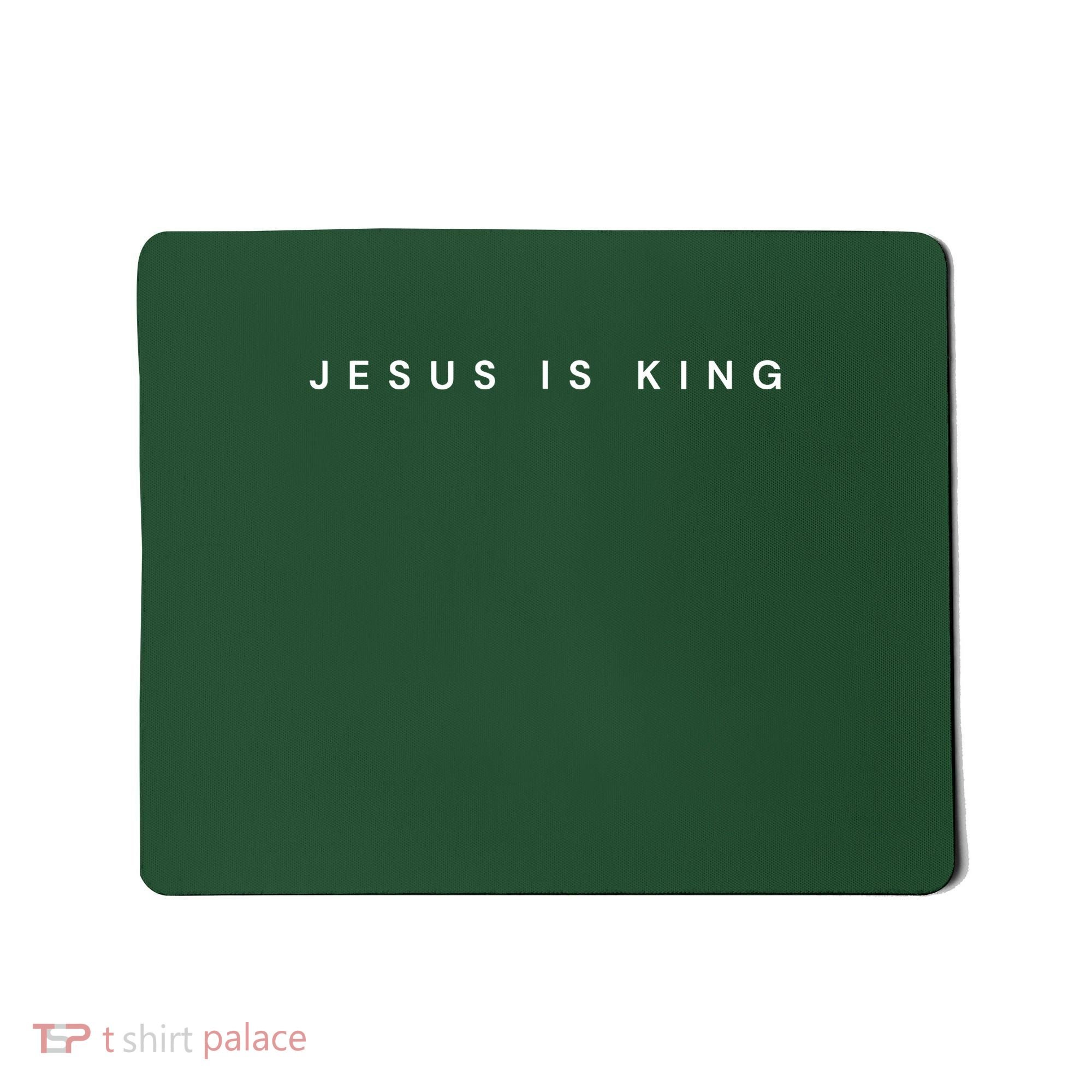 Jesus Is King Subtle Christian Minimalist Religious Mousepad