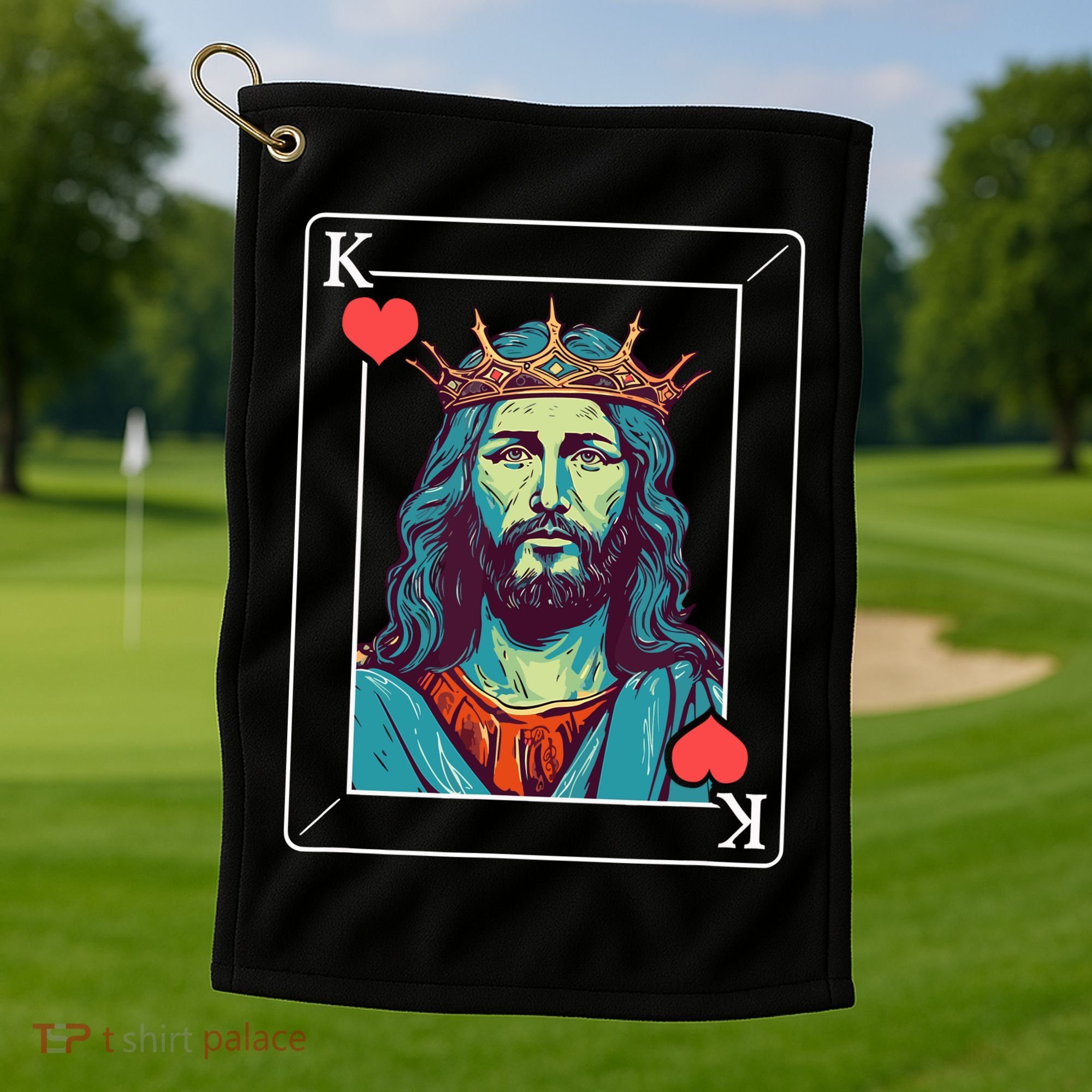 Jesus Is King Golf Towel