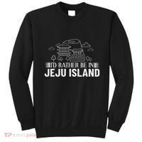 Jeju Island Korea City Skyline Map Travel Sweatshirt thumb 0