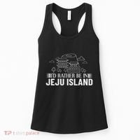 Jeju Island Korea City Skyline Map Travel Women's Tank Top thumb 0