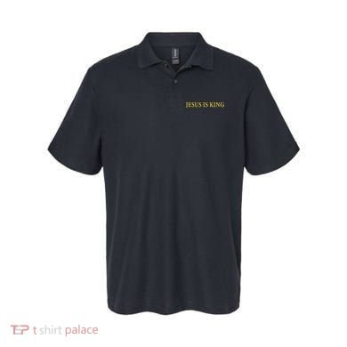 Jesus Is King Christian Polo