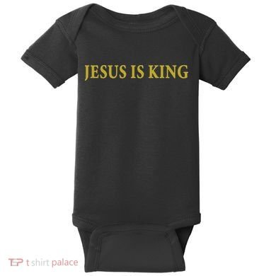 Jesus Is King Christian Baby Bodysuit