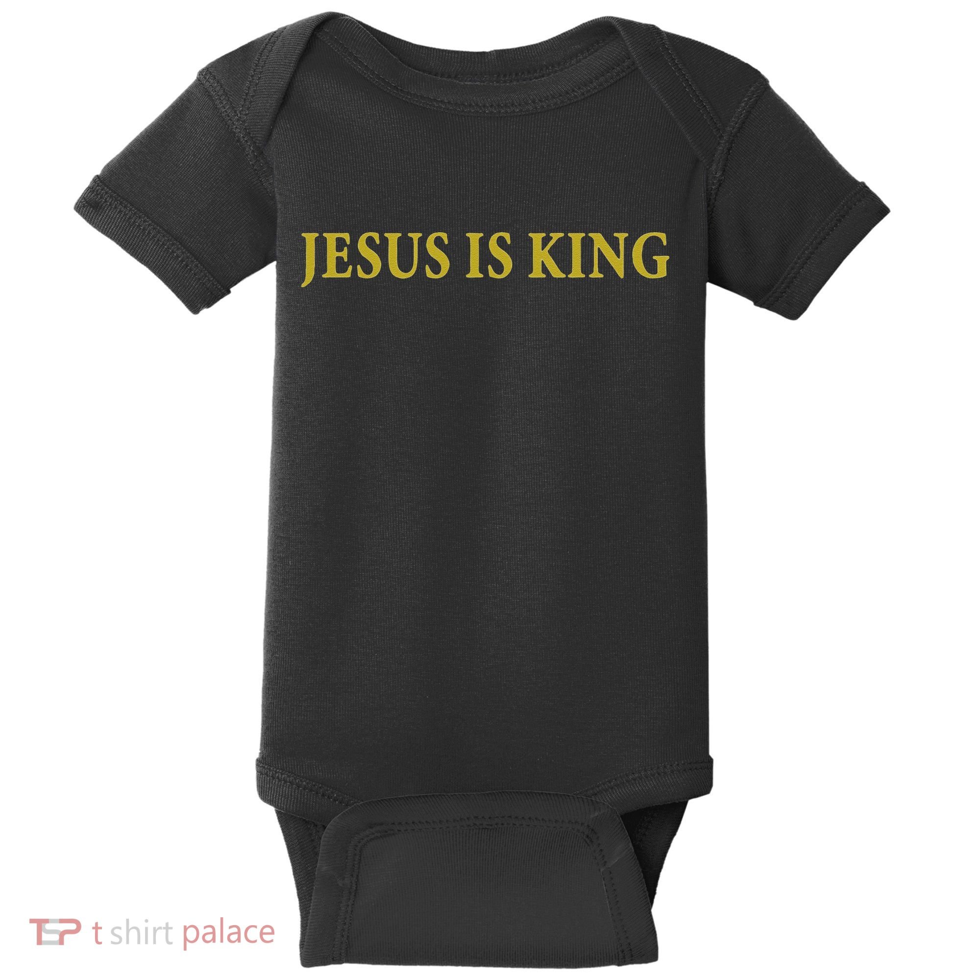 Jesus Is King Christian Baby Bodysuit