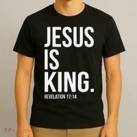 Jesus Is King Bible Scripture Christian T-Shirt thumb 3