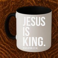 Jesus Is King Bible Scripture Christian Coffee Mug thumb 2