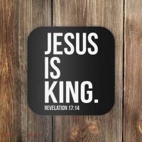 Jesus Is King Bible Scripture Christian Coaster thumb 0
