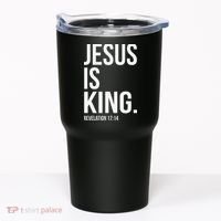 Jesus Is King Bible Scripture Christian Tumbler thumb 0