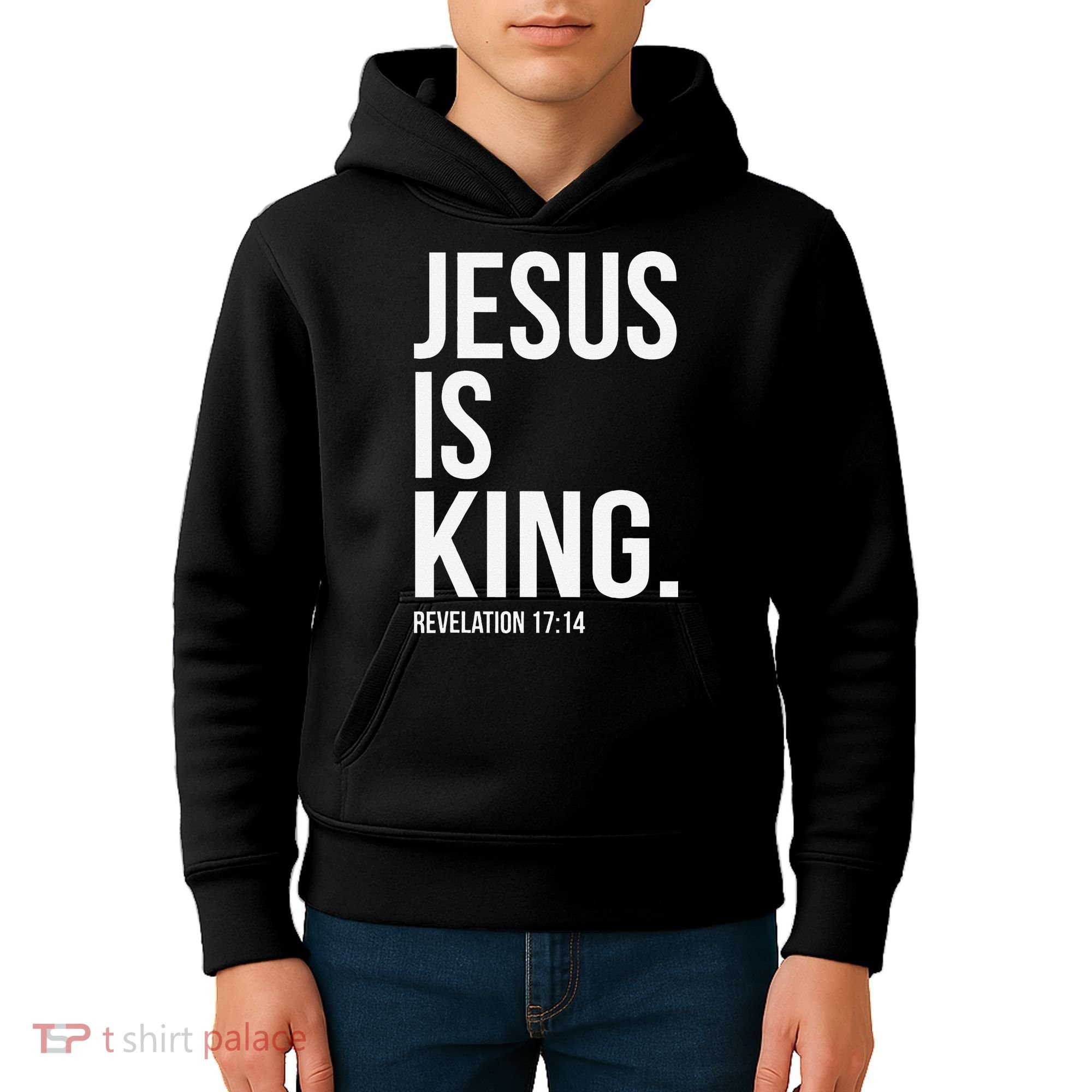 Jesus Is King Bible Scripture Christian Kids Hoodie