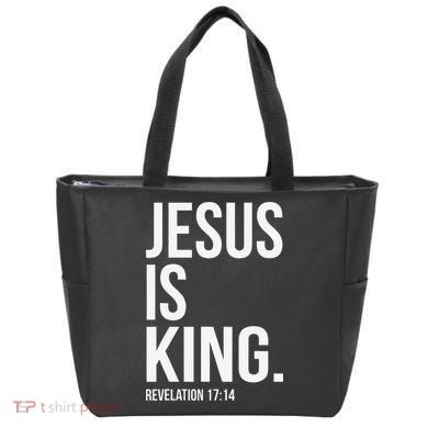 Jesus Is King Bible Scripture Christian Tote Bag