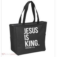 Jesus Is King Bible Scripture Christian Tote Bag thumb 2