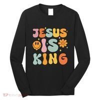 Jesus Is King Christian Religious Long Sleeve Shirt thumb 0