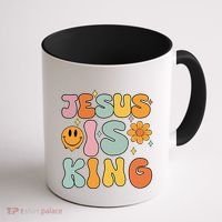 Jesus Is King Christian Religious Coffee Mug thumb 1