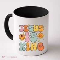 Jesus Is King Christian Religious Coffee Mug thumb 0