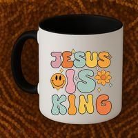 Jesus Is King Christian Religious Coffee Mug thumb 2