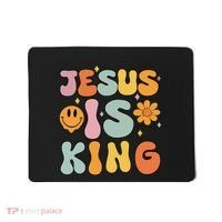 Jesus Is King Christian Religious Mousepad thumb 0