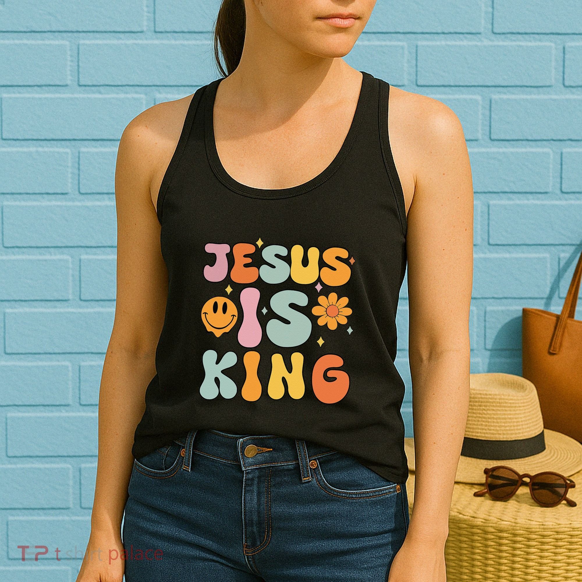 Jesus Is King Christian Religious Women's Tank Top