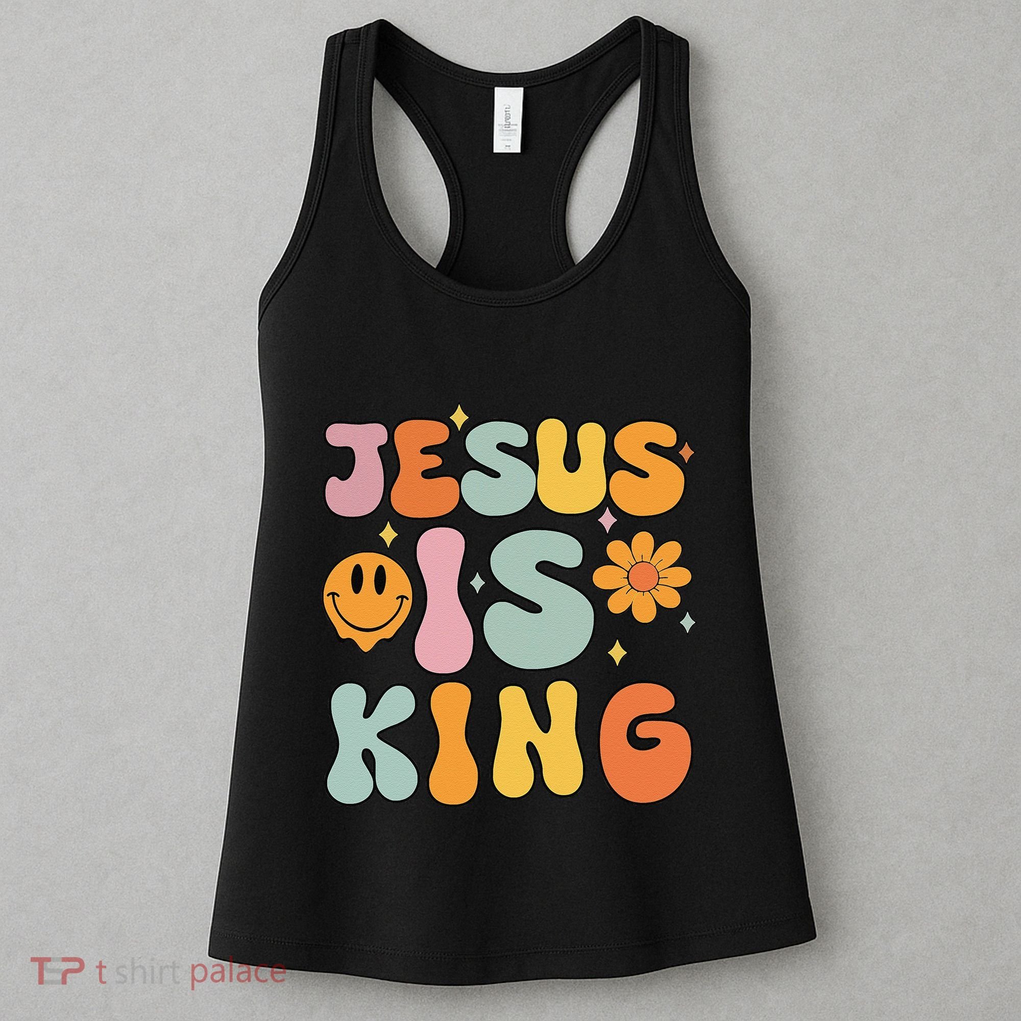 Jesus Is King Christian Religious Women's Tank Top