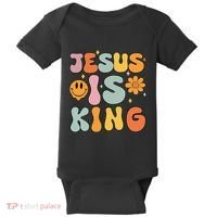Jesus Is King Christian Religious Baby Bodysuit thumb 0