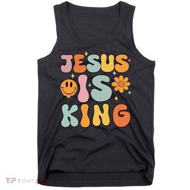 Jesus Is King Christian Religious Tank Top