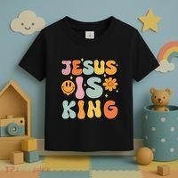 Jesus Is King Christian Religious Toddler T-Shirt thumb 3
