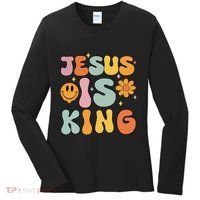 Jesus Is King Christian Religious Women's Long Sleeve Shirt thumb 0