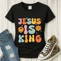 Jesus Is King Christian Religious Women's T-Shirt thumb 3