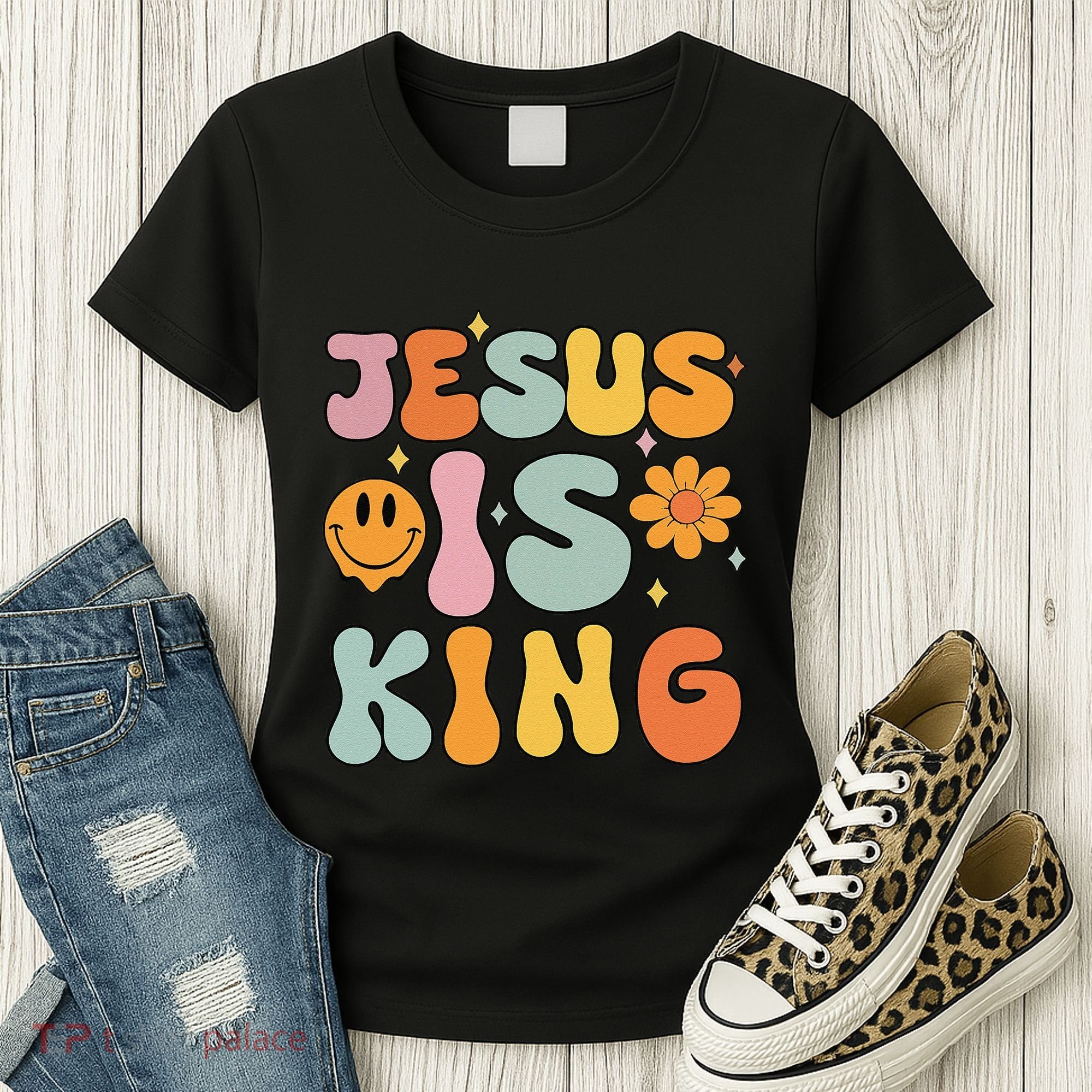 Jesus Is King Christian Religious Women's T-Shirt