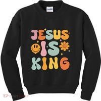 Jesus Is King Christian Religious Kids Sweatshirt thumb 0