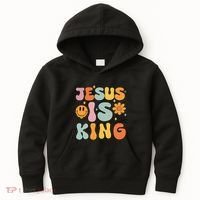 Jesus Is King Christian Religious Kids Hoodie thumb 0