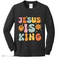 Jesus Is King Christian Religious Kids Long Sleeve Shirt thumb 0