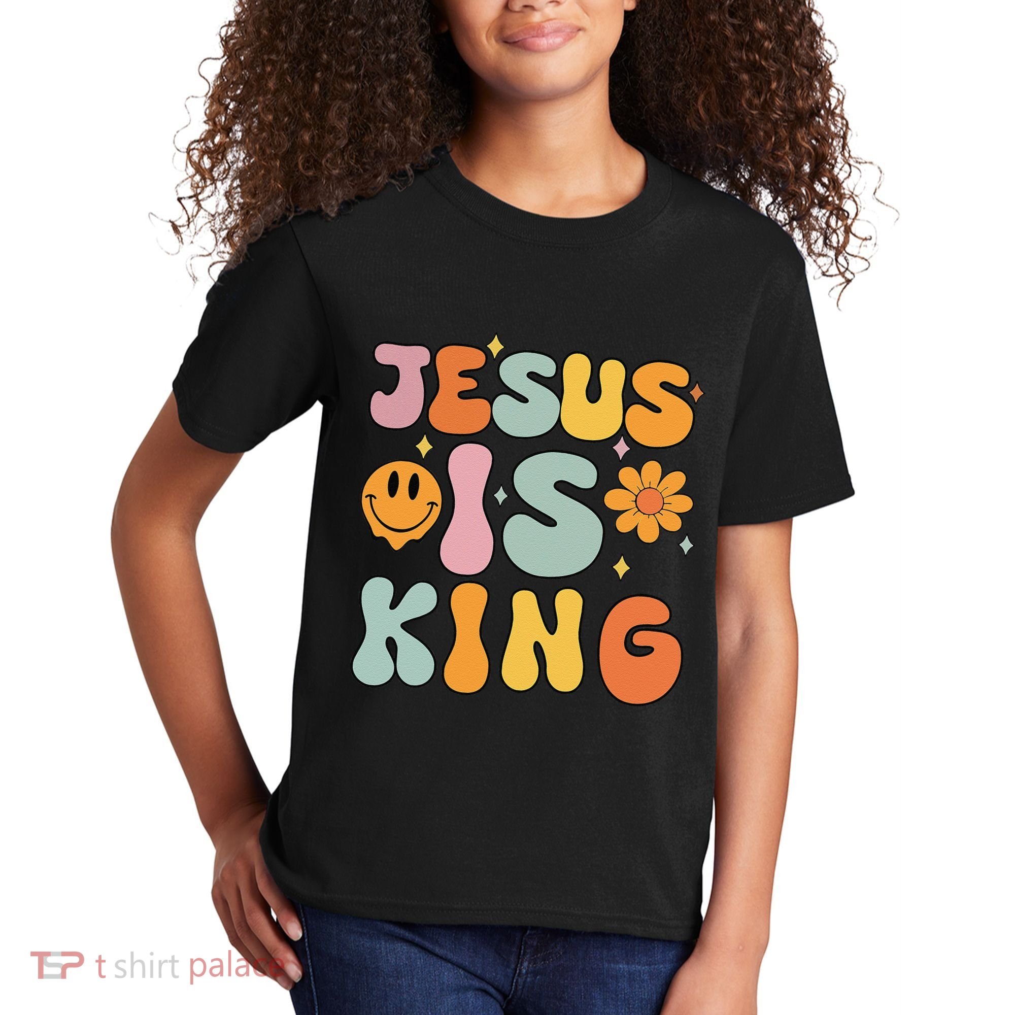 Jesus Is King Christian Religious Kids T-Shirt